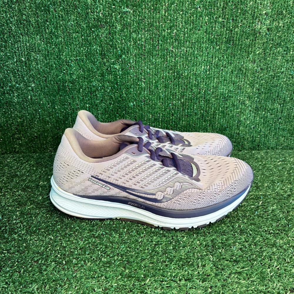 Saucony Ride 13 PWRRUN Mesh Breathable Athletic Running Sneaker Purple Women 8.5